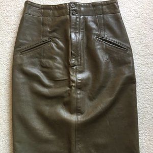 Ann Taylor Vintage Leather Pencil Skirt
